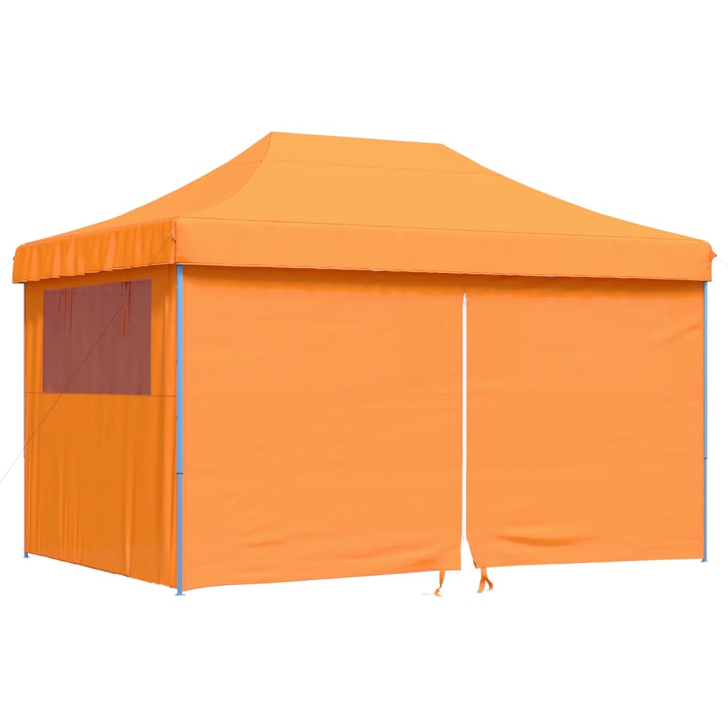 Vidaxl PartyTent sammenleggbar pop-up med 4 sidevegger oransje