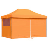 Vidaxl PartyTent Plegable plegable con 4 paredes laterales naranja