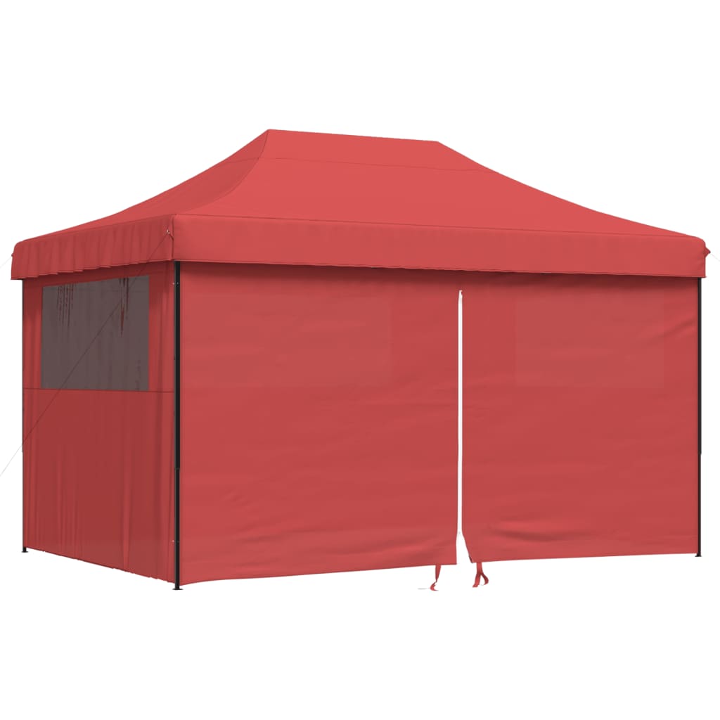 Vidaxl PartyTent Polable Polable avec 4 murs latéraux Bordeaux Red