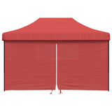 Vidaxl partytent inklapbaar pop-up met 4 zijwanden bordeauxrood