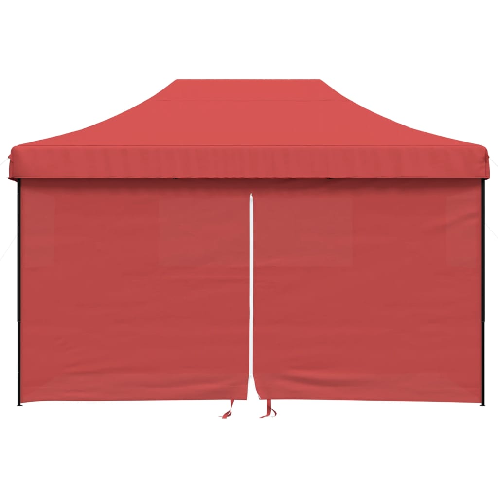 Vidaxl Partytent zložljivo pojavno okno s 4 stranskimi stenami Bordeaux Red