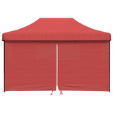 Vidaxl PartyTent fällbar pop-up med 4 sidoväggar Bordeaux Red