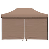 Vidaxl partytent inklapbaar pop-up met 4 zijwanden bruin