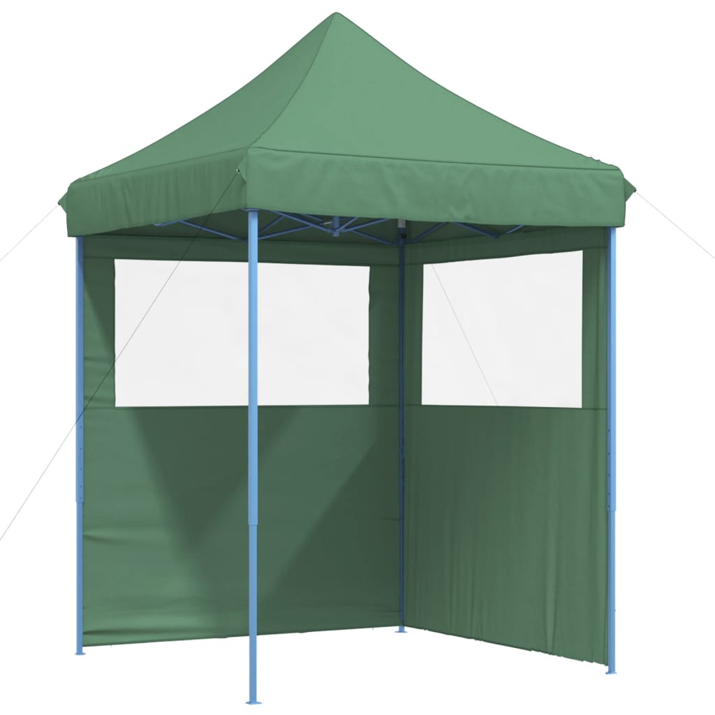 Pop-up pieghevole Vidaxl PartyTent con 2 pareti laterali verdi