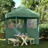 Vidaxl PartyTent Foldable Pop-up avec 2 murs latéraux verts