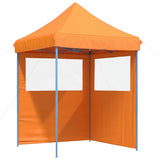 Vidaxl Partytent Polable Polable avec 2 murs latéraux orange