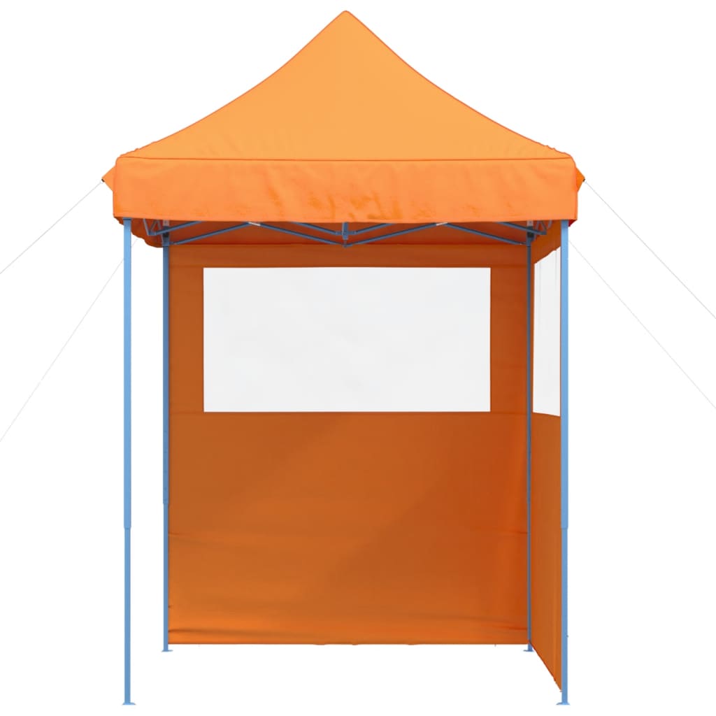 Vidaxl PartyTent sammenleggbar pop-up med 2 sidevegger oransje