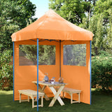 Vidaxl Partytent Polable Polable avec 2 murs latéraux orange