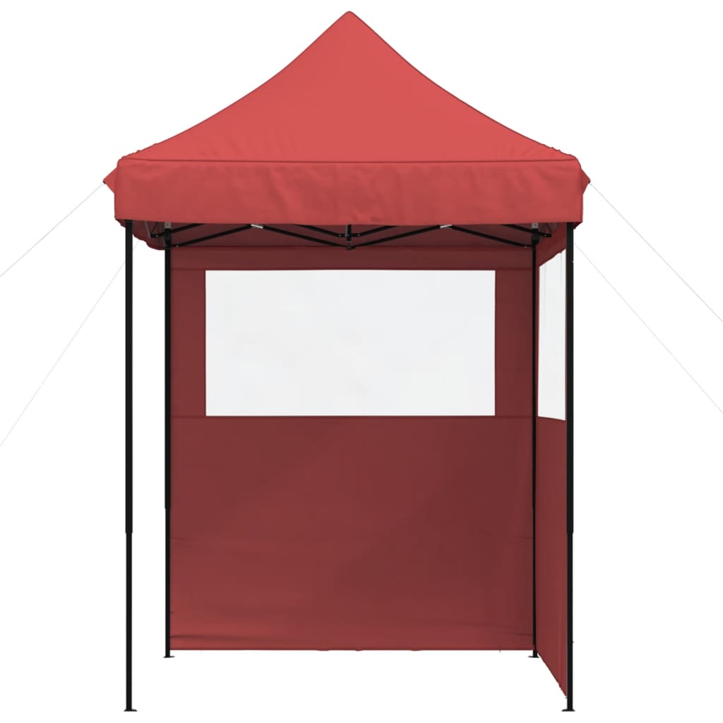 Vidaxl Partytent zložljivo pojavno okno z 2 stranskimi stenami Bordeaux Red