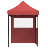 Vidaxl PartyTent Składane wyskakujące okienko z 2 bocznymi ścianami Bordeaux Red