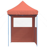 Vidaxl Partytent Polable pliable avec 2 murs latéraux en terre cuite en terre cuite