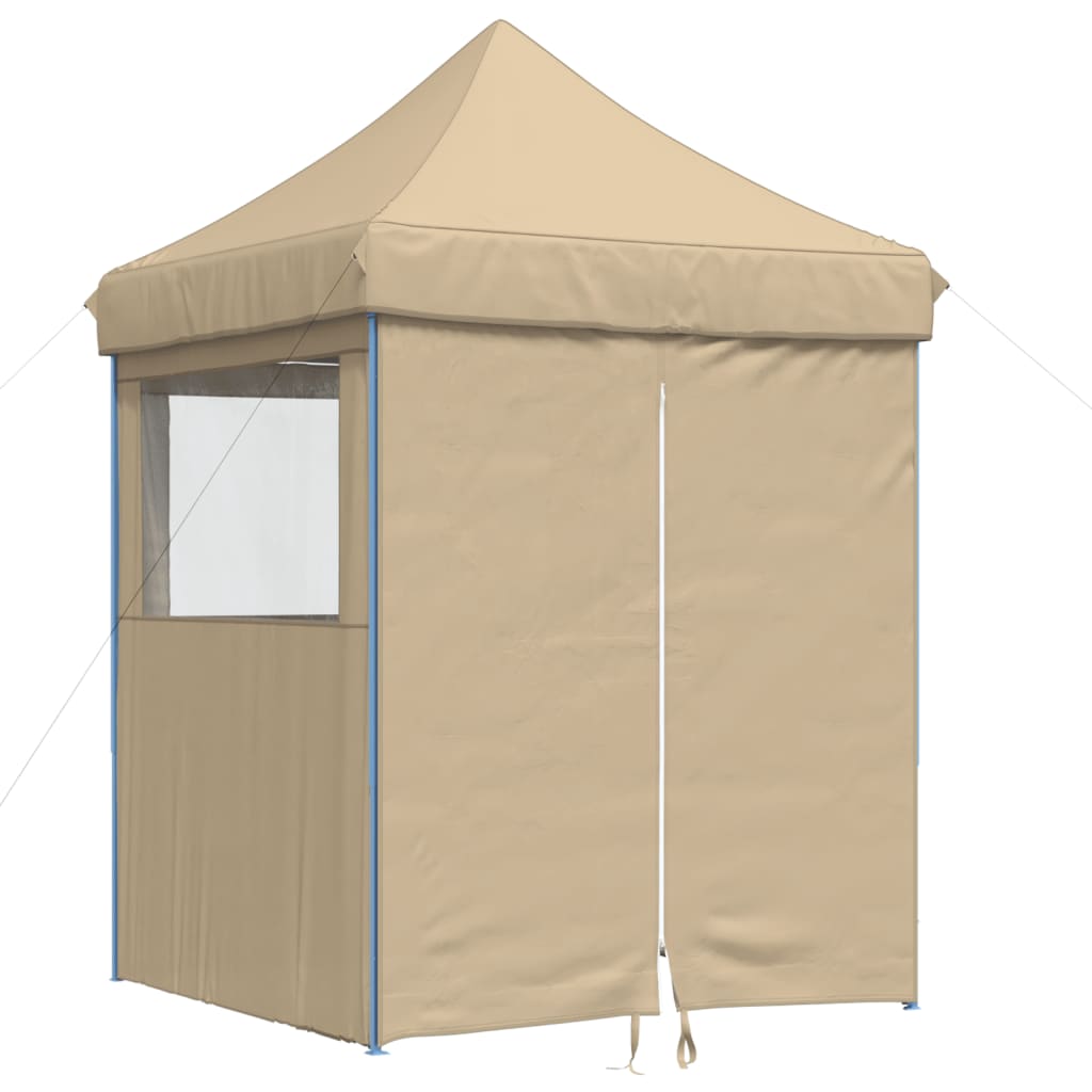 Vidaxl Partytent Foldable Pop-Up with 4 side walls Beige