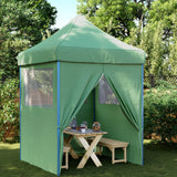 Vidaxl Partytent Polable Polable avec 4 murs latéraux verts