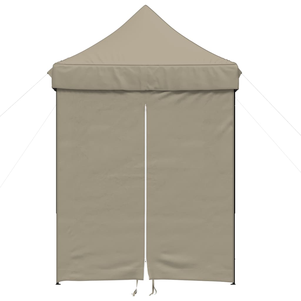 Vidaxl Partytent Faltbares Popup mit 4 Seitenwänden Taupe