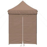 Vidaxl partytent inklapbaar pop-up met 4 zijwanden bruin