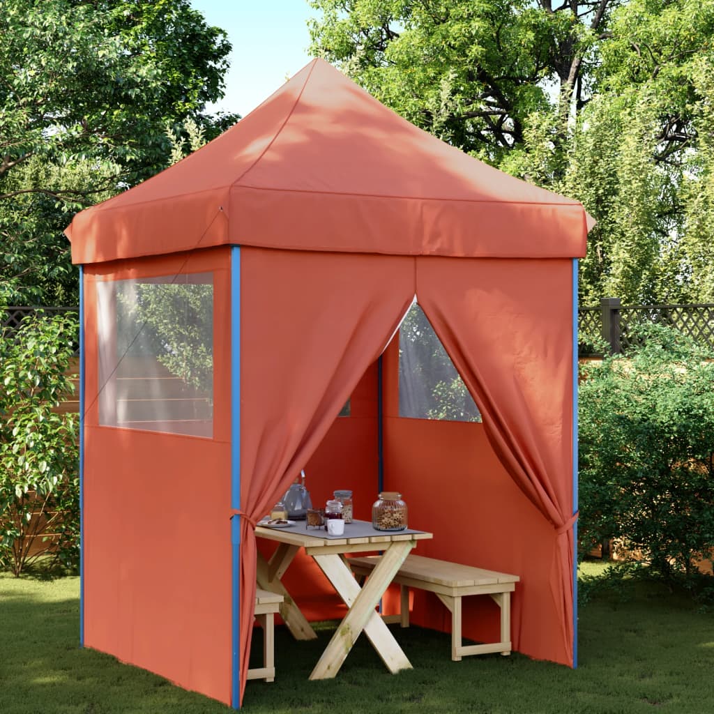 Pop-up pieghevole Vidaxl Partyntent con 4 pareti laterali color terracotta