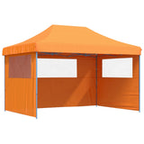 Vidaxl PartyTent Plegable plegable con 3 paredes laterales naranja