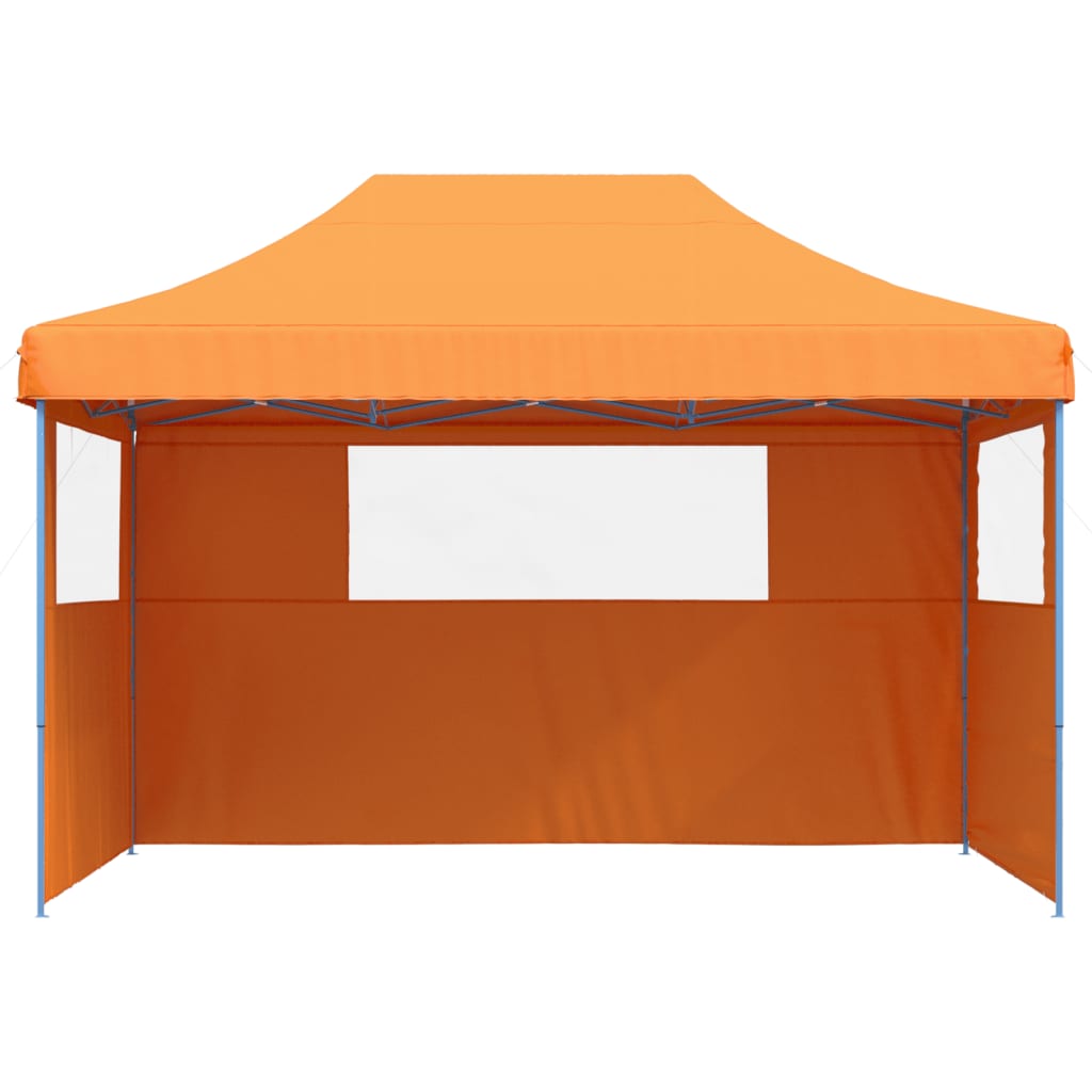 Vidaxl PartyTent Plegable plegable con 3 paredes laterales naranja