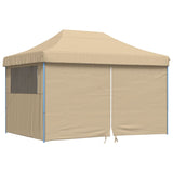 Vidaxl PartyTent Polable Polable avec 4 murs latéraux beige