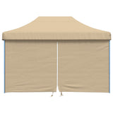 Vidaxl Partytent Foldable Pop-Up with 4 side walls Beige