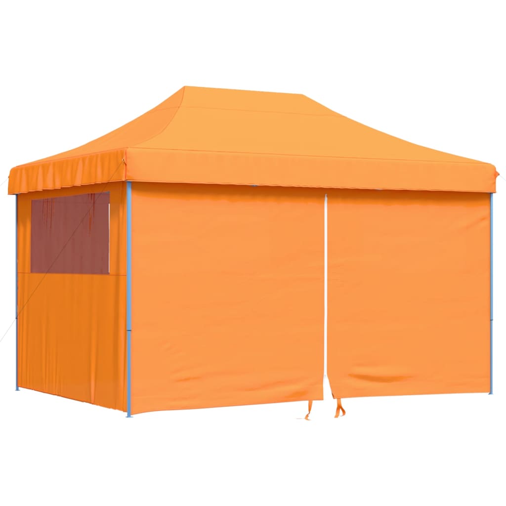 Vidaxl Partytent Faltbares Popup mit 4 Seitenwänden Orange