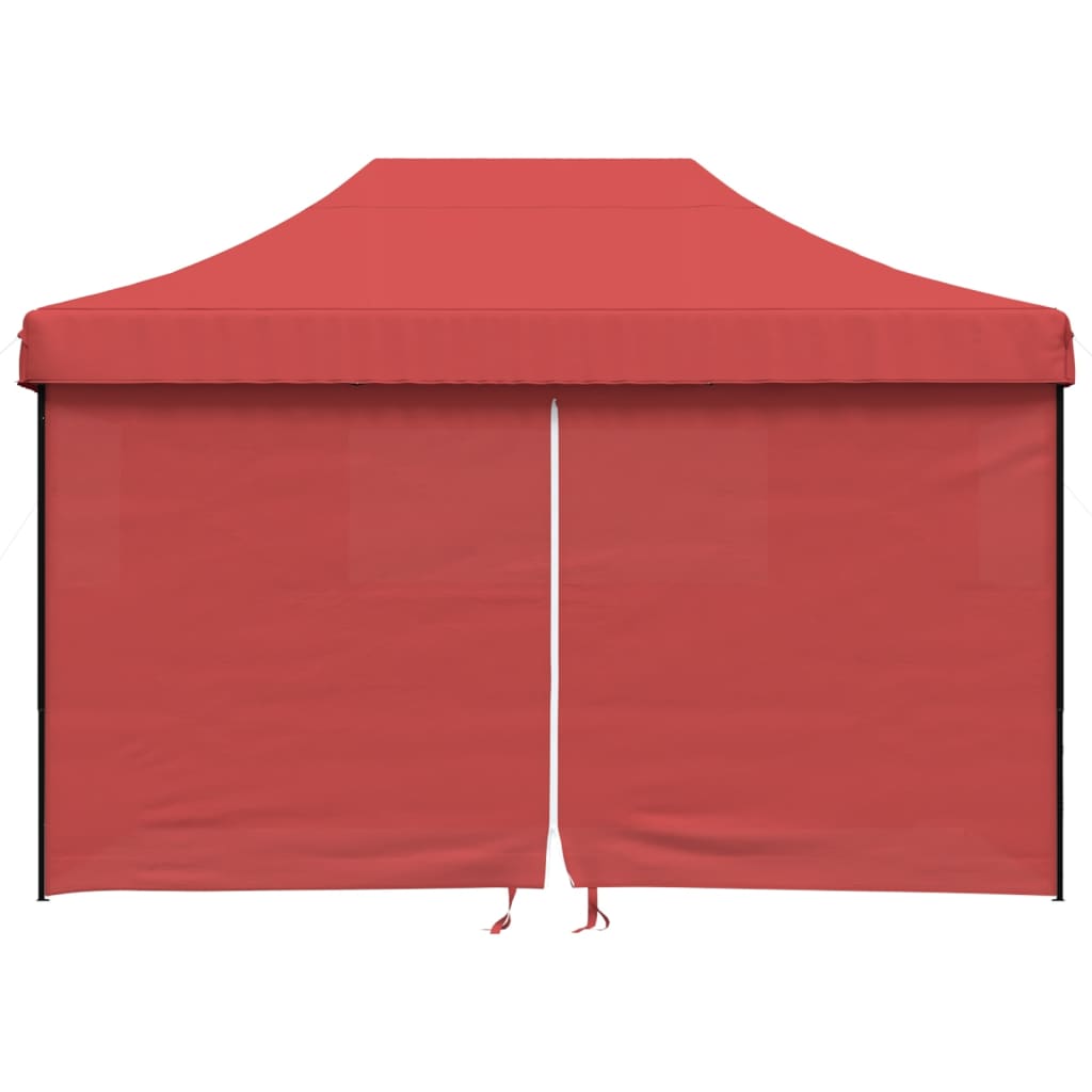 Vidaxl Partytent Faltbares Popup mit 4 Seitenwänden Bordeaux rot