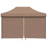 Vidaxl PartyTent Plegable plegable con 4 paredes laterales Brown