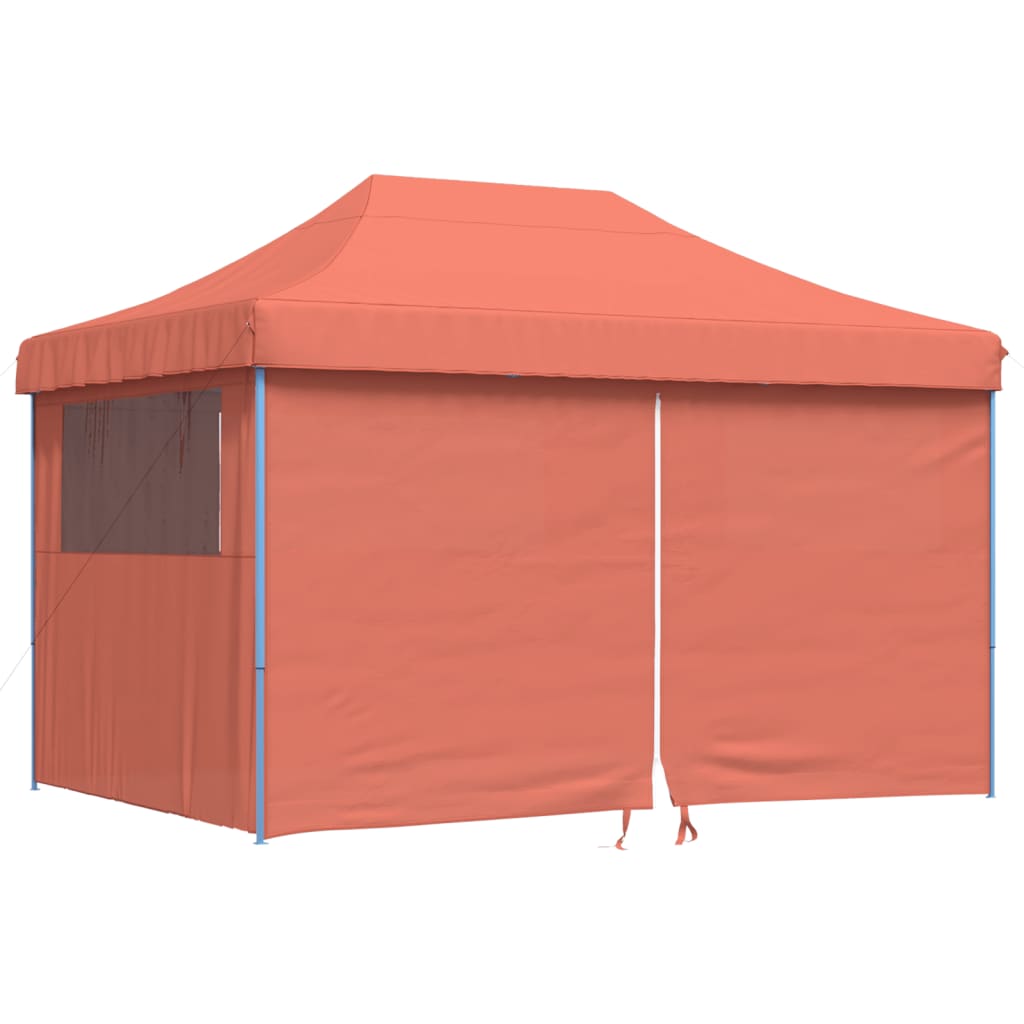 Vidaxl sprousam klappbar Pop-up mat 4 Säitewänn Terracotta-faarweg