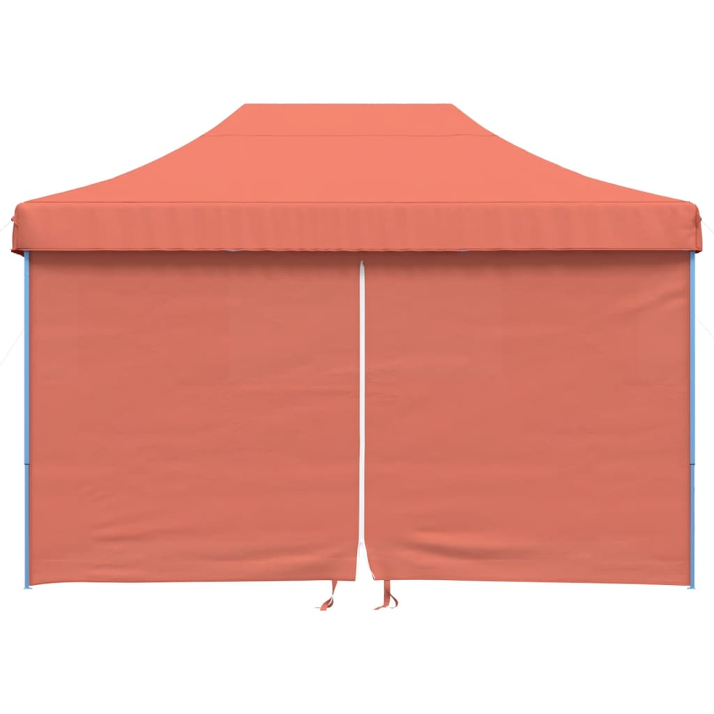 Vidaxl sprousam klappbar Pop-up mat 4 Säitewänn Terracotta-faarweg