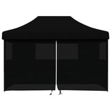 Vidaxl PartyTent Polonge pliable avec 4 murs latéraux noirs