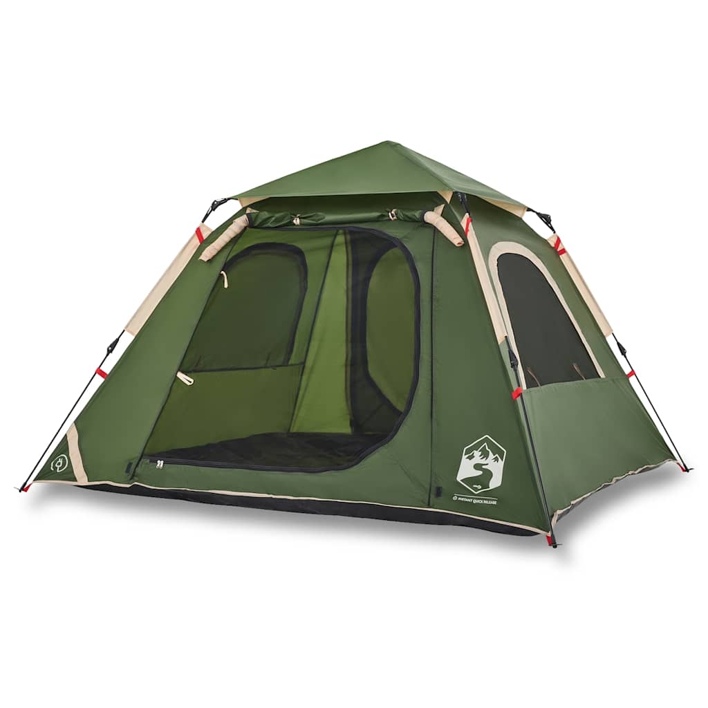 Vidaxl dome tente 4 personnes Fast Release Green