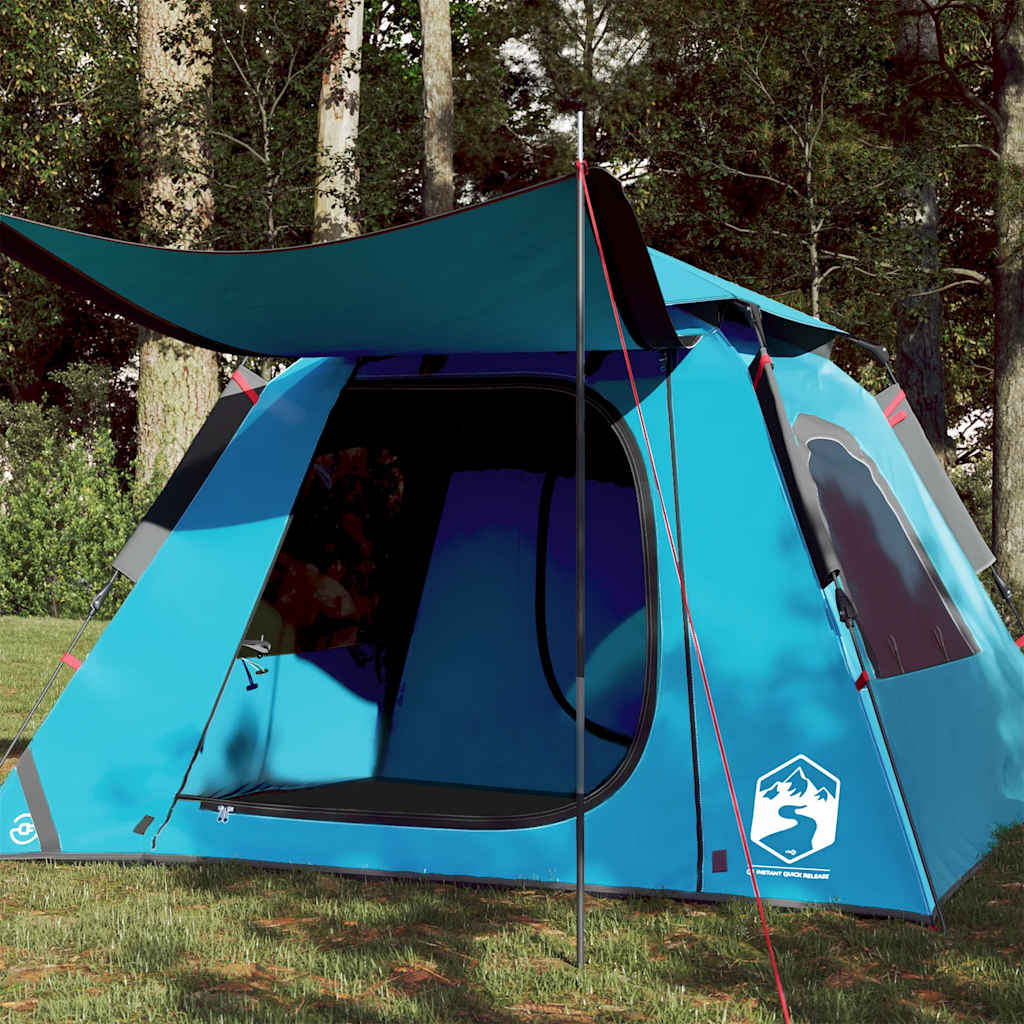 Vidaxl Dome Stan 4-Person Fast Release Blue