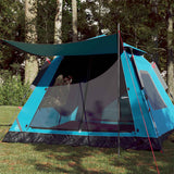 Vidaxl Dome Tent de 5 personas Liberación rápida Azul