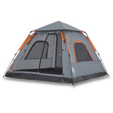 Vidaxl Dome Zelt 5-Personen Fast Release Grey und Orange