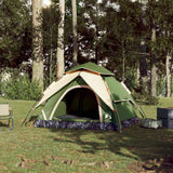 Vidaxl Dome Tent de 3 personas Liberación rápida Green