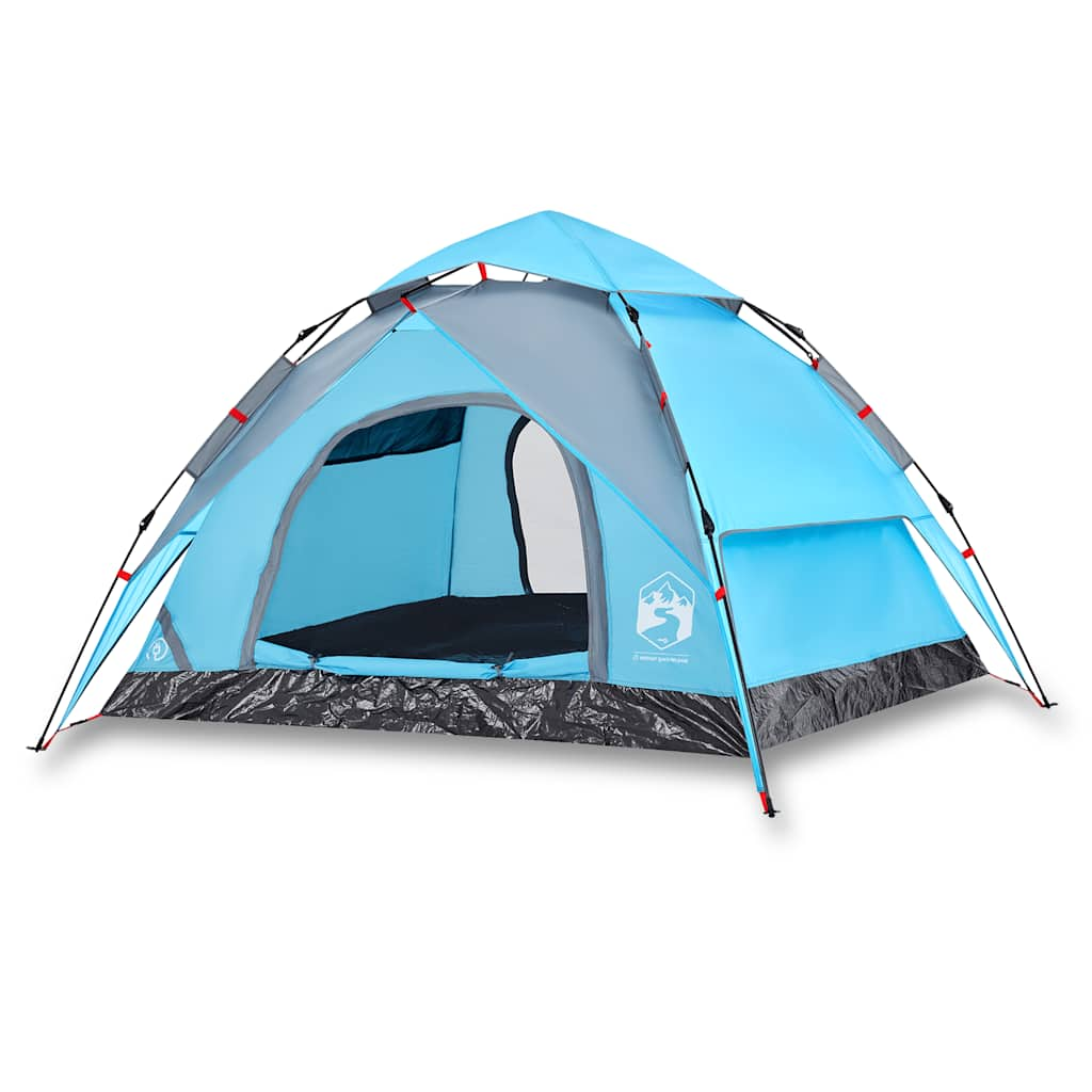 Vidaxl Dome Stan 3-Person Fast Release Blue