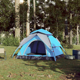 Vidaxl Dome Stan 3-Person Fast Release Blue