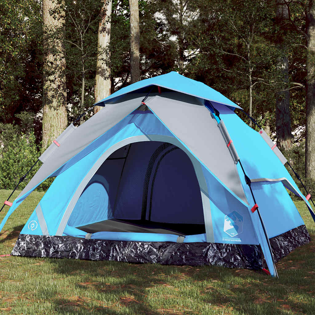 Vidaxl Dome tent 3-person fast release blue