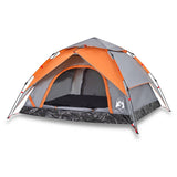 Vidaxl Dome Tent 4 Personne Fast Release Gray et Orange