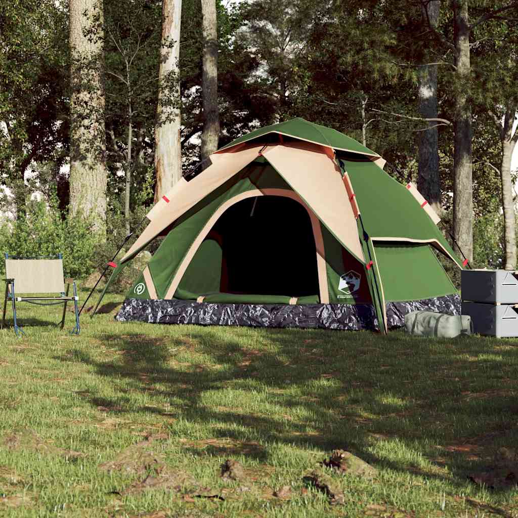 Vidaxl Dome Stan 5-Person Rychlá uvolnění zelené