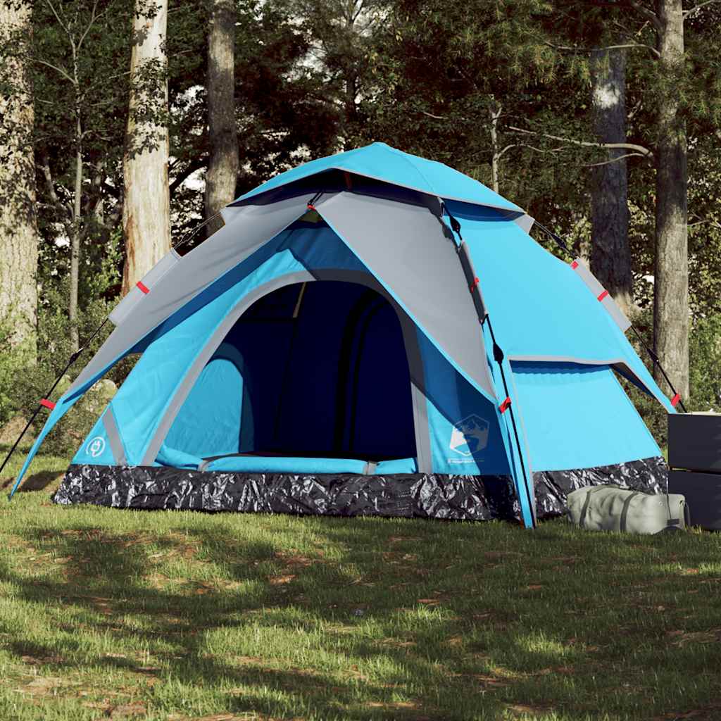 Vidaxl Dome Tent 5-osobowy szybki wydawanie niebieskiego