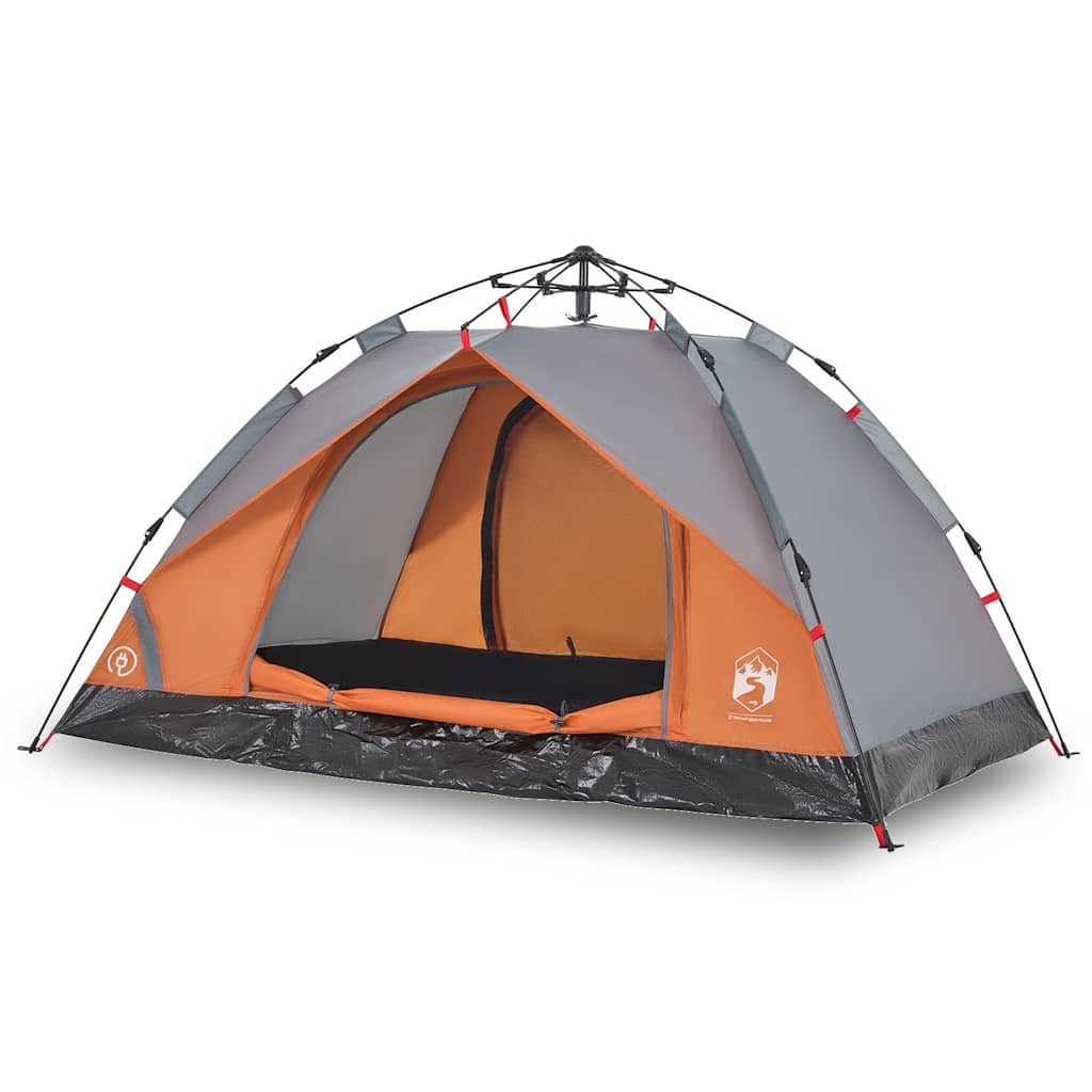 Vidaxl Dome Tent 2-osobowy szybki wydawanie Grey i Orange