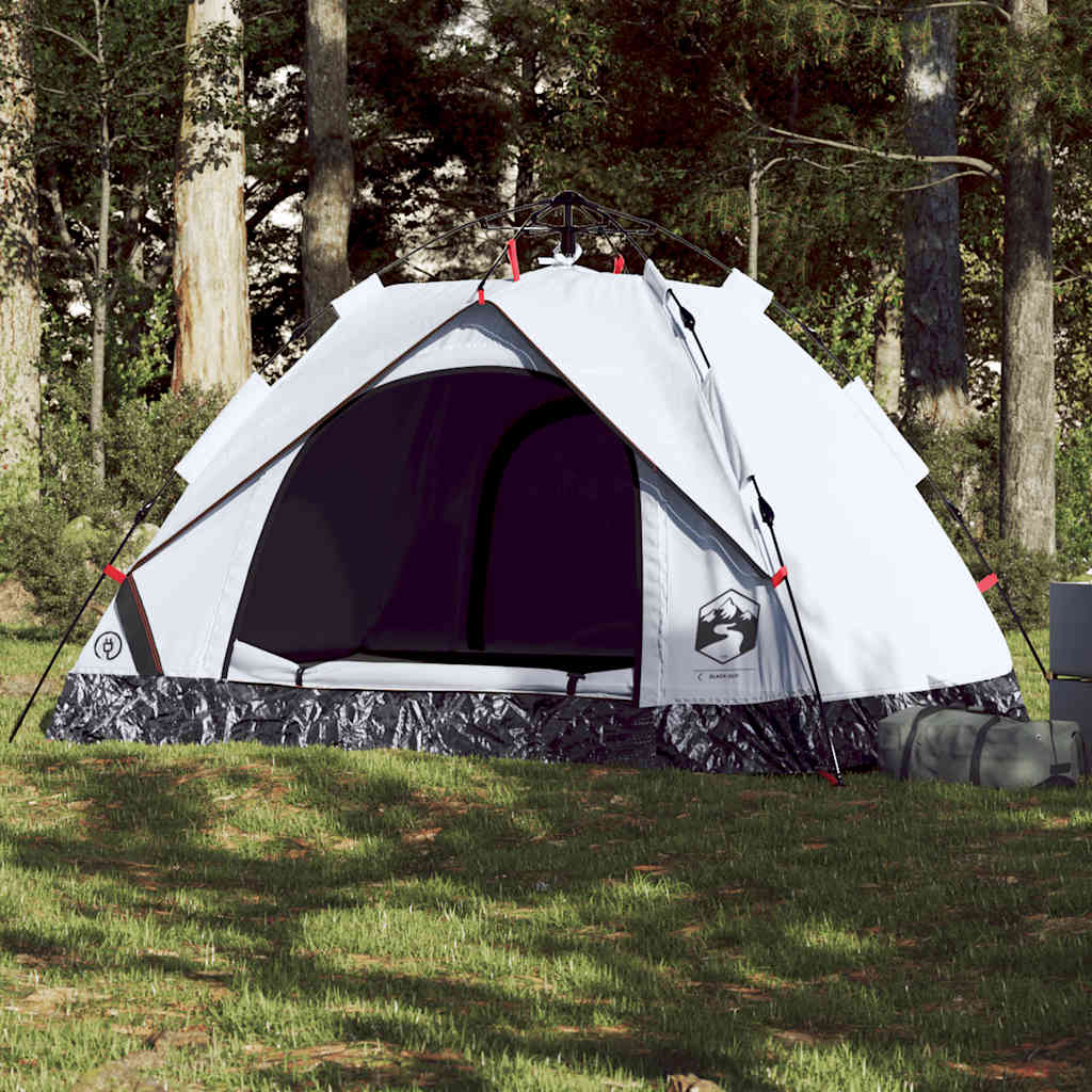 VidaXL Dome tent 2-person fast release blackout fabric white