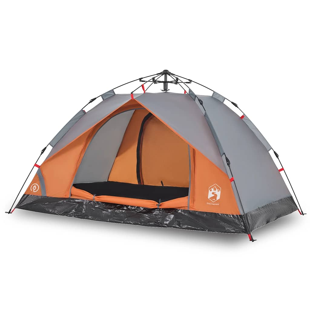 VidaXL Dome tent 3-person fast release gray and orange