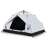 Vidaxl Dome Tält 3-person Fast Release Blackout Tyg White