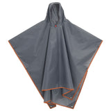 Vidaxl Rain Poncho med hætte 2-i-1 design 223x145 cm grå orange