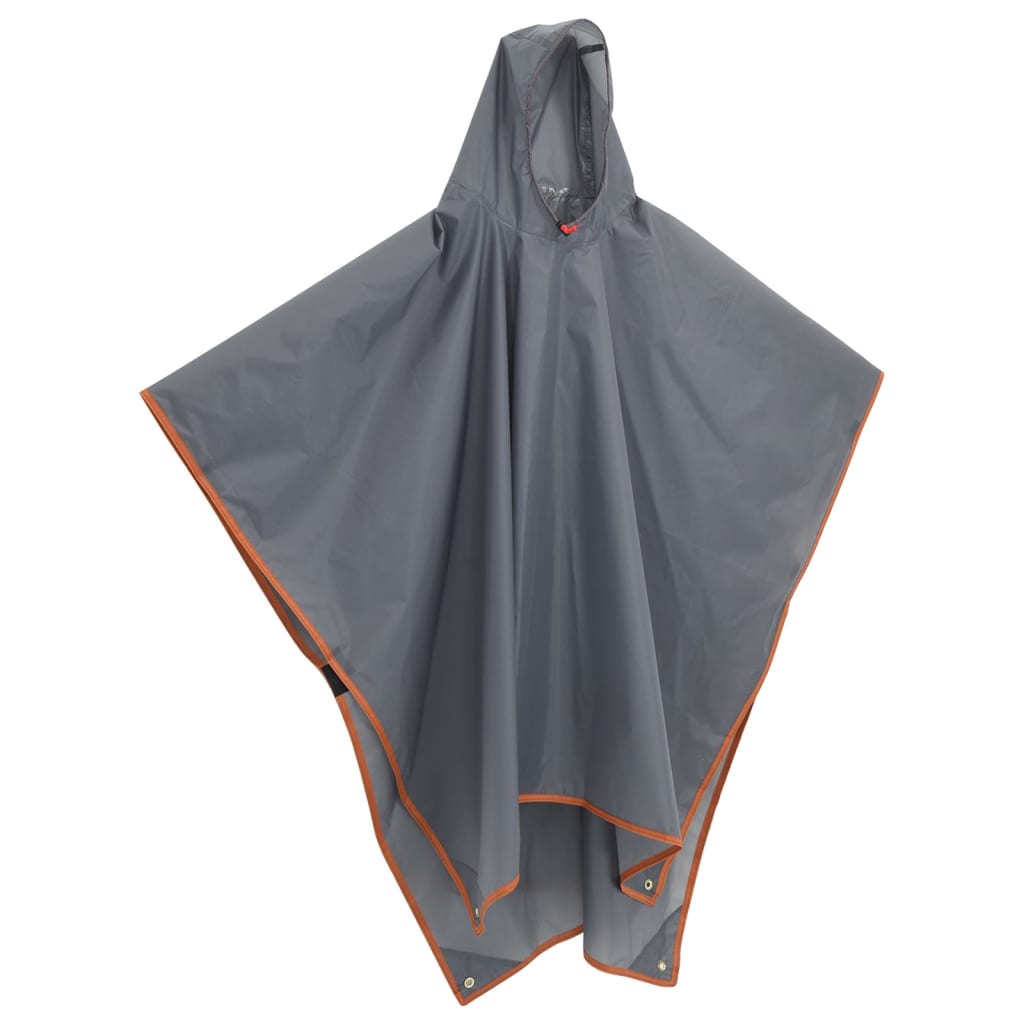 Vidaxl Reen poncho mam Hood 2-in-1 Design 223x145 cm Grey orange