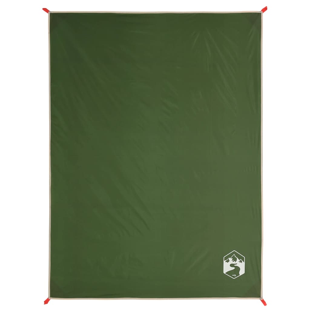 Vidaxl picnic rug with pegs 205x155 cm green