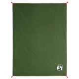 Vidaxl picnic rug with pegs 205x155 cm green