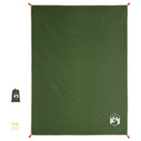 Vidaxl tappeto picnic con pioli 205x155 cm verde